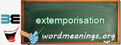 WordMeaning blackboard for extemporisation